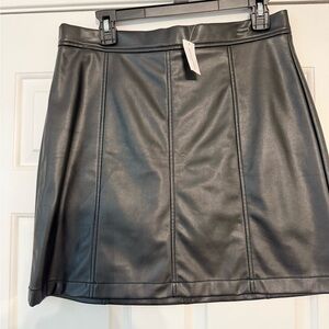 Banana Republic Sleek Black Pleather Mini Skirt